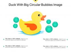 Duck with big circular bubbles image