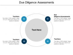 Due diligence assessments ppt powerpoint presentation infographics demonstration cpb