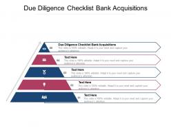 Due diligence checklist bank acquisitions ppt powerpoint presentation pictures template cpb
