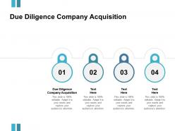 Due diligence company acquisition ppt powerpoint presentation model templates cpb