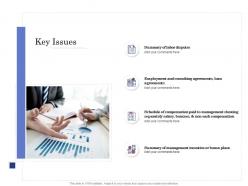 Due Diligence For Deal Execution Key Issues Ppt Summary