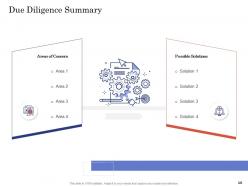 Due Diligence For Deal Execution Powerpoint Presentation Slides