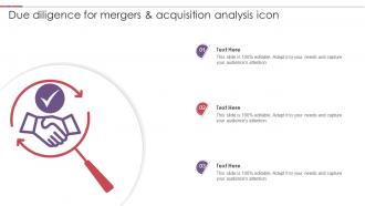 Due Diligence For Mergers And Acquisition Analysis Icon