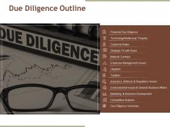 Due diligence outline ppt examples professional