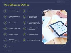 Due Diligence Outline Ppt Powerpoint Presentation Show Background Designs