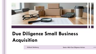 Due Diligence Small Business Acquisition PPT Information VA