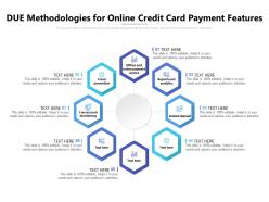 Due Methodologies For Online Credit Card Payment Features
