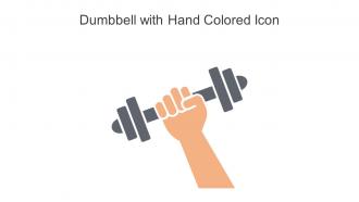 Dumbbell With Hand Colored Icon In Powerpoint Pptx Png And Editable Eps Format
