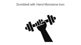 Dumbbell With Hand Monotone Icon In Powerpoint Pptx Png And Editable Eps Format