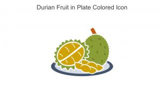 Durian Fruit In Plate Colored Icon In Powerpoint Pptx Png And Editable Eps Format
