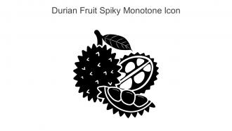 Durian Fruit Spiky Monotone Icon In Powerpoint Pptx Png And Editable Eps Format