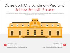 Dusseldorf city landmark vector of schloss benrath palace powerpoint presentation ppt template