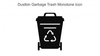 Dustbin Garbage Trash Monotone Icon In Powerpoint Pptx Png And Editable Eps Format