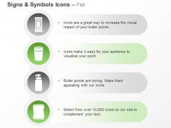 Dustbin Packet Hand Sanitizer Recycle Techniques Ppt Icons Graphics