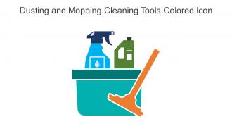 Dusting And Mopping Cleaning Tools Colored Icon In Powerpoint Pptx Png And Editable Eps Format