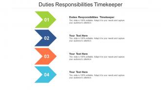 Duties responsibilities timekeeper ppt powerpoint presentation styles background designs cpb