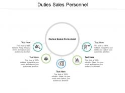Duties sales personnel ppt powerpoint presentation summary cpb