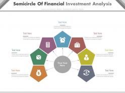 Dv semicircle of financial investment analysis flat powerpoint design