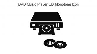 DVD Music Player CD Monotone Icon In Powerpoint Pptx Png And Editable Eps Format