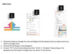 Dx four single head arrow diagram with icons flat powerpoint design