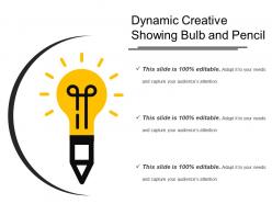 Dynamic creative showing bulb and pencil