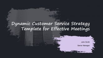 Dynamic Customer Service Strategy Template For Effective Meetings PPT H