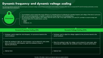 Dynamic Frequency And Dynamic Voltage Scaling Green IT