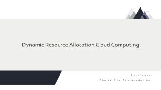 Dynamic Resource Allocation Cloud Computing PPT Mockup VA