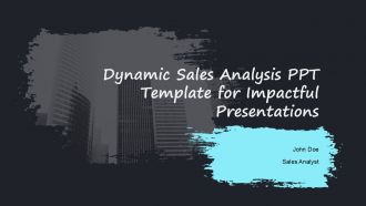 Dynamic Sales Analysis PPT Template For Impactful Presentations PPT H