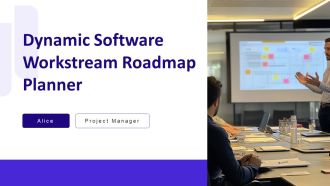Dynamic Software Workstream Roadmap Planner PPT Mockup AT