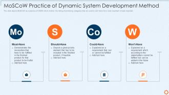 Dynamic system development method dsdm it moscow practice of dynamic system