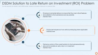 Dynamic system development method dsdm solution late return on investment roi problem