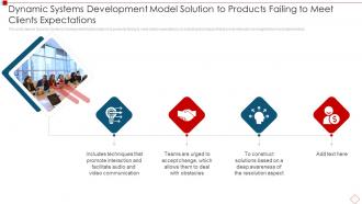 Dynamic Systems Development Model Solution To Products Failing