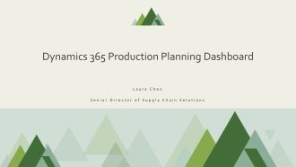 Dynamics 365 Production Planning Dashboard PPT Slides VA