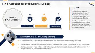 E a t approach for effective link building edu ppt