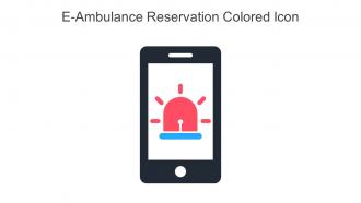 E Ambulance Reservation Colored Icon In Powerpoint Pptx Png And Editable Eps Format