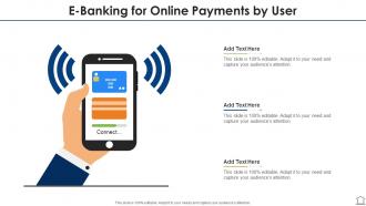 E banking for online payments by user