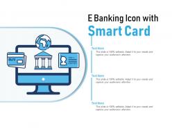 E banking icon with smart card