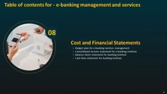 E Banking Management And Services Powerpoint Presentation Slides