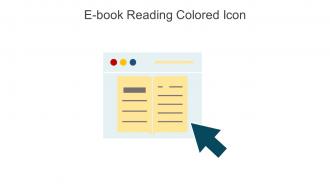 E Book Reading Colored Icon In Powerpoint Pptx Png And Editable Eps Format