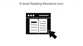 E Book Reading Monotone Icon In Powerpoint Pptx Png And Editable Eps Format