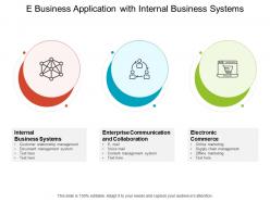 E business application with internal business systems
