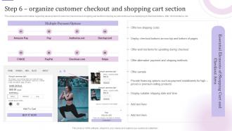 E Business Customer Experience Step 6 Organize Customer Checkout And Shopping Cart Section