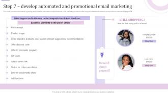 E Business Customer Experience Step 7 Develop Automated And Promotional Email Marketing