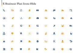 E business plan icons slide ppt sample