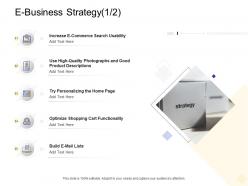 E Business Strategy Increase Digital Business Management Ppt Structure