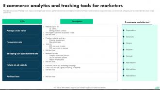E Commerce Analytics And Tracking Tools For Marketers
