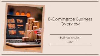 E Commerce Business Overview PPT Mockup AT E Commerce Business Overview PPT Mockup AT