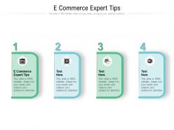 E commerce expert tips ppt powerpoint presentation summary design templates cpb