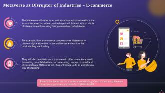 E Commerce Industry In The Metaverse Training Ppt